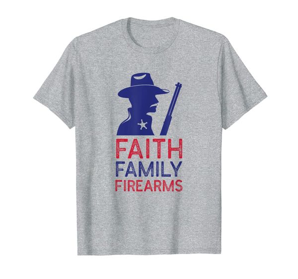 

faith, family, firearms: pro-gun tshirt 2nd amendment design, White;black