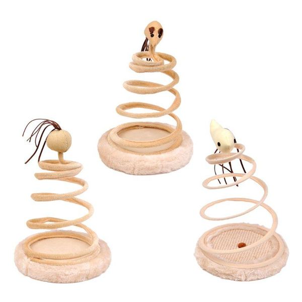 

cat toys cute funny toy spiral spring tray cats pet playing training supplies