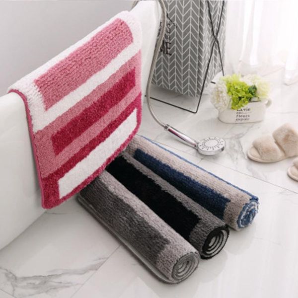 

carpets geometric anti-slip bath mat water absorption microfiber bathroom set shower room floor carpet foot pad for door entrance