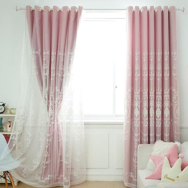 

curtain & drapes 1 panel double layers wishful tulle with high shading curtains for living room bedroom window 2021 fashion 2jl210