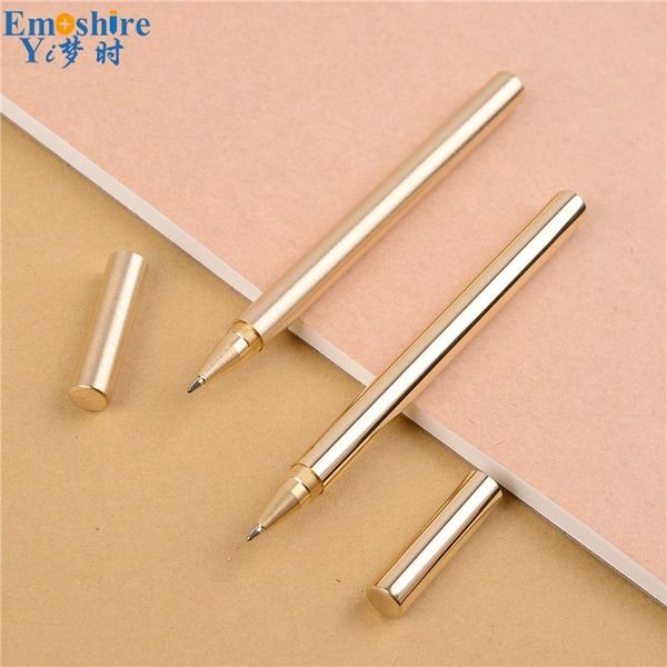 

ballpoint pens high-end fashion metal pen ball 0.5mm refill student supplies business gift gel gold optional minimalism p523, Blue;orange