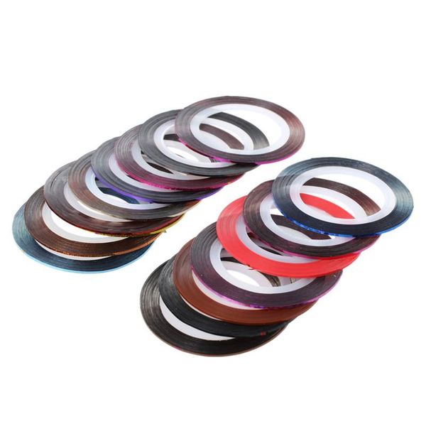 

nail art kits frieze strip - 18 colored stripe stripes self-adhesive