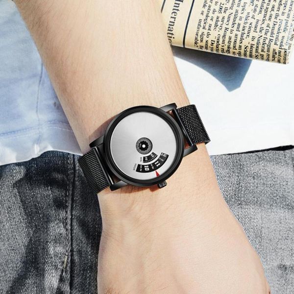 

wristwatches wlisth creative men luxury waterproof stainless steel quartz watch wristwatch, Slivery;brown