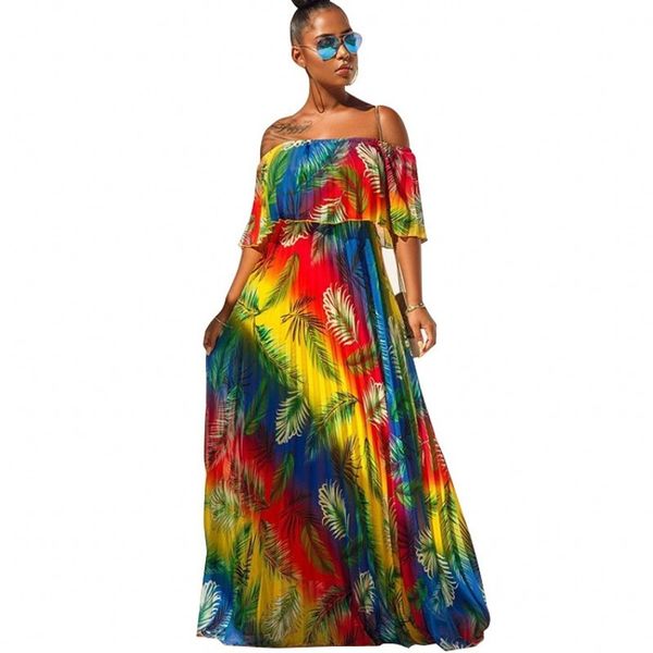 

dresses for the women 2021 new african style dashiki fashion clothes print elastic cloth half sleeve super og0m, Red