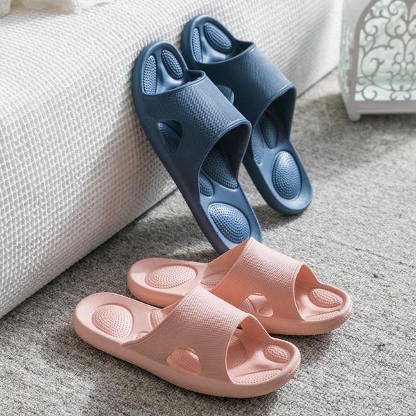 

women indoor slippers men summer slides lovers couple home bathroom massage flats shoes female 37-44, Black