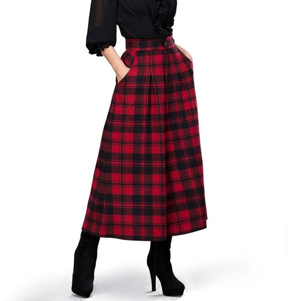 

women's pants & capris 2021 winter plus size wool calf-length high waist wide leg thick warm wild loose trousers mujer trendy mz1968, Black;white