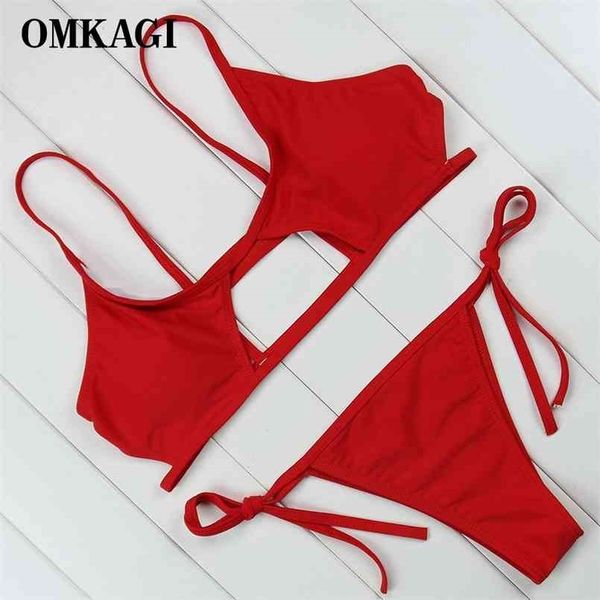 

omkagi brand swimwear women micro bikinis set push up bikini swimsuit female swimming suit bathing beachwear 210630, White;black