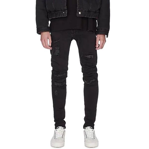 

black side jeans pant men women 1 street vintage washed do old trousers inside tag, Blue