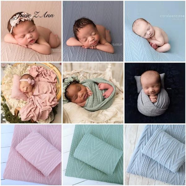 

caps & hats arrival children pography autumn winter wrap blanket born baby po wrapping cloth knitted twist props, Yellow
