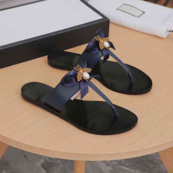 

slippers designer sandals fashion women flip flops genuine leather slides metal chain ladies summer brand casual shoes sz 36-42 bc2e, Black