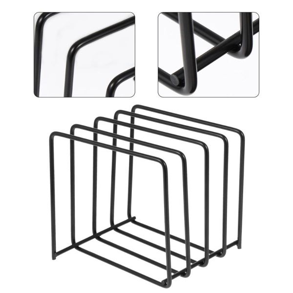 

hooks & rails 1pc storage rack iron hollow document book display organizer
