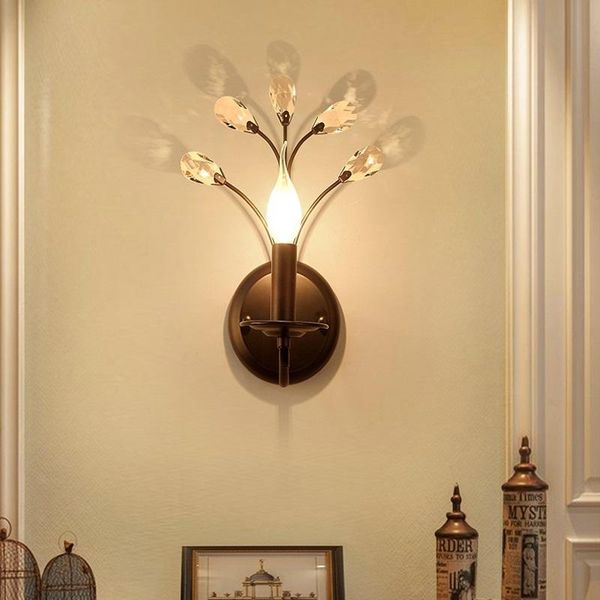

wall lamp retro industrial vintage crystal light simple living room bedroom bedside sconce lights corridor stairs indoor decor