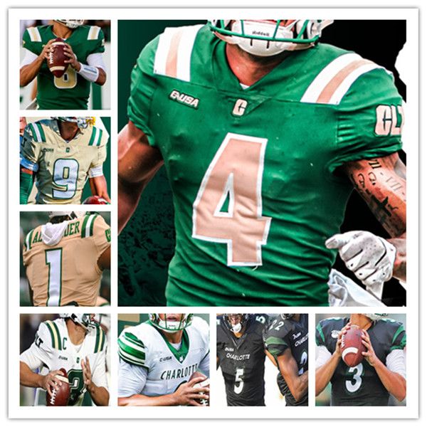 

ncaa charlotte clt college jersey football chris reynolds james foster calvin camp shadrick byrd chavon mceachern victor tucker grant dubose, Black