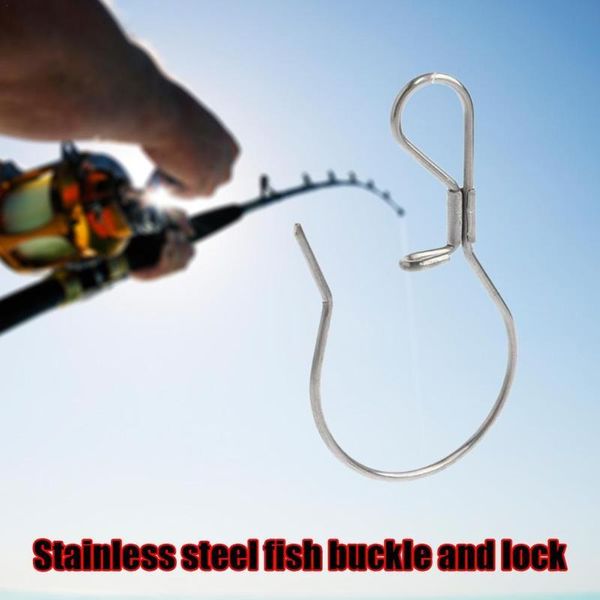 

fishing accessories steel lock buckle fish belt ropes stringer l0f3 hooks