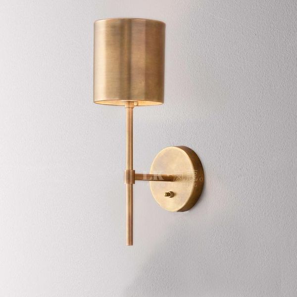 

wall lamp postmodern light luxury full copper personality nordic gray simple american retro living room bedroom decorative