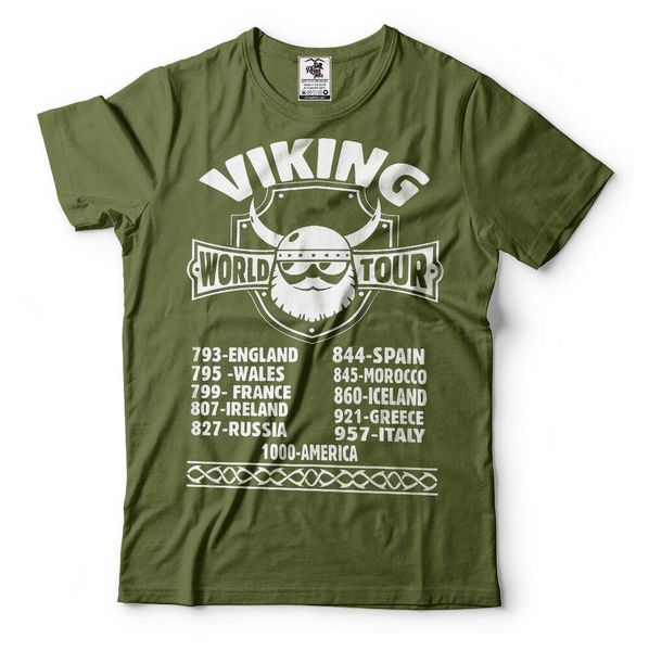 

viking world tour t-shirt valhalla odin symbol tee shirt, White;black