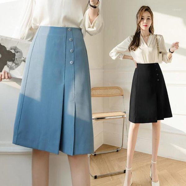 

skirts arrival office lady solid high waist knee-length bust skirt spring summer ol work for girls, Black