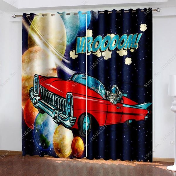 

curtain & drapes astronaut nasas outer space man planets curtains blackout for living room children boys bedroom home decor rocket window dr