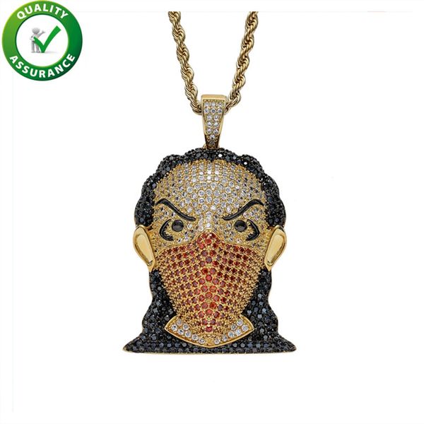 

iced out pendant mens necklace hip hop jewelry luxury designer mens gold chain pendants bling diamond women rapper fashion accessories gift, Silver