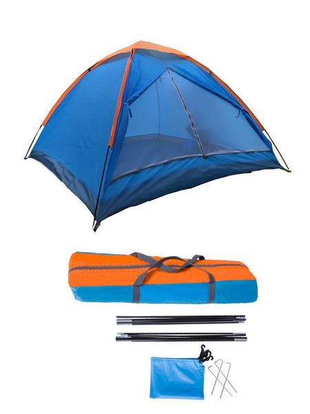 

tents and shelters summer camping tent 3-4 person family dome easy set up double layer waterproof for hiking trekking