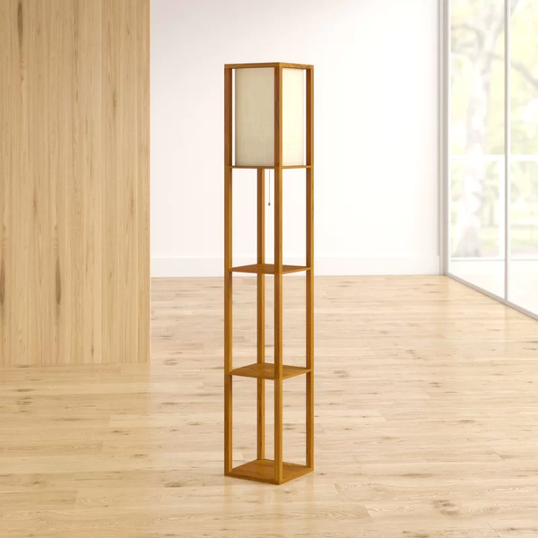 

modern chinese log floor lamp with shelf personality creative bedroom bedside study desk lamps
