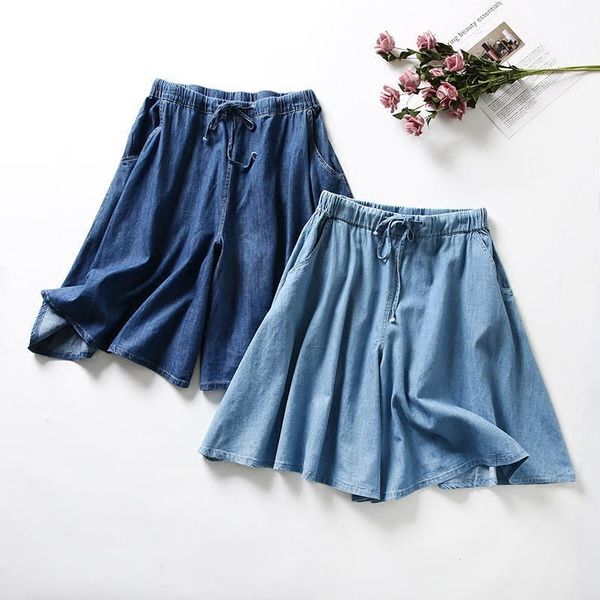 

summer high waist denim womens short skirts femininos harajuku casual solid color plus size 5xl7xl black, White;black