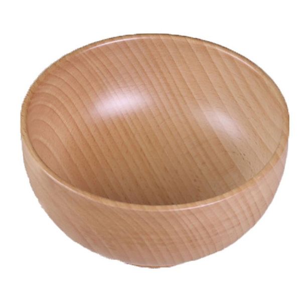 

beautiful natural zelkova wooden rice soup salad bowl containter kitchen utensil set tableware bowls