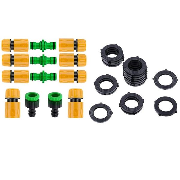 

watering equipments 20x garden hose washers rubber seals,self locking tabs keep washer & 13pcs plastic tap connector kit