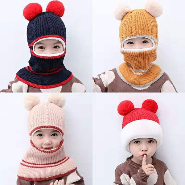 

caps & hats children's for fall/winter 1-5 years old, comprehensive protection boys and girls plush, Yellow