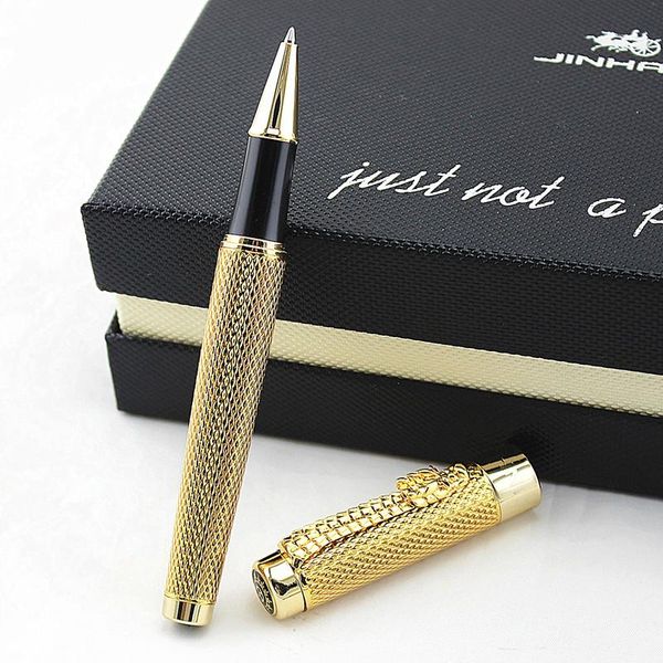

gel pens jinhao luxurious rollerball pen with ink refill, classic style dragon clip golden writing signature business office supplies