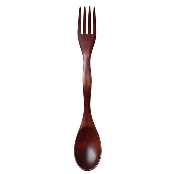 

forks salad wooden cutlery natural spoon set coffee tea multifunctional fruit
