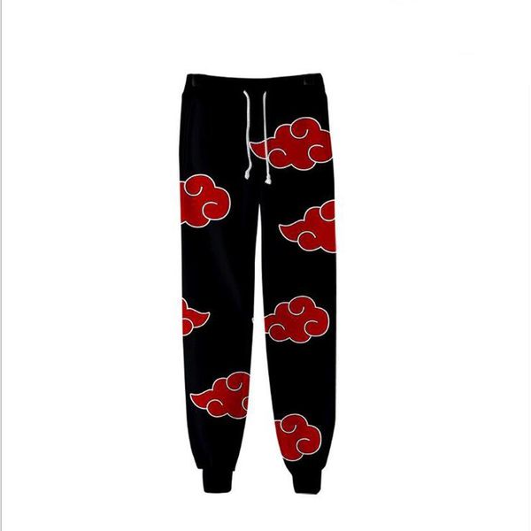 

men's pants 2021 japanese anime akatsuki sweat 3d joggers trousers men/women clothing casual pantalon homme sweatpants, Black