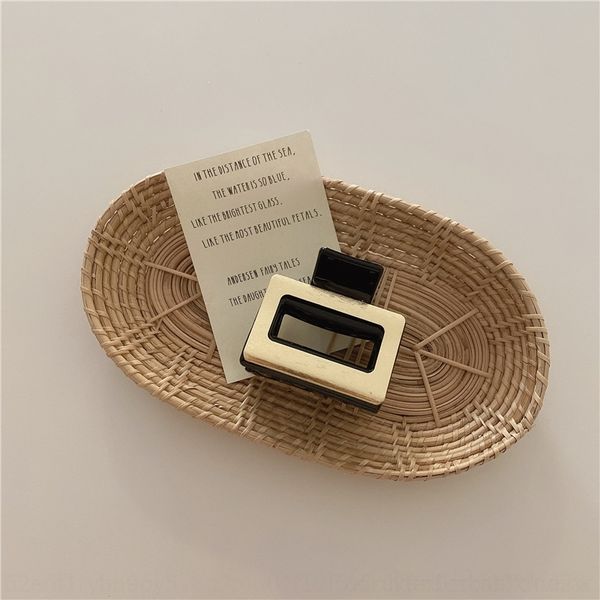 

fu4a korean metal hollow barrettes hair clips girl's korean metal hollow handle girl fasfashionable headhair ornament geometric tempera, Golden;silver