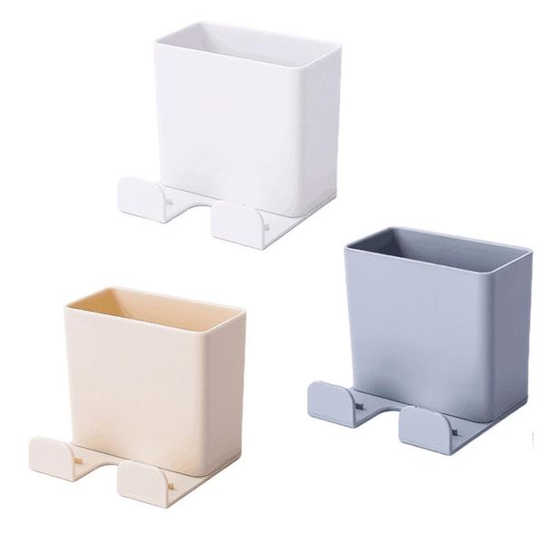

hooks & rails wall mounted remote control organizer storage box air conditioner case mobile phone plug holder stand container