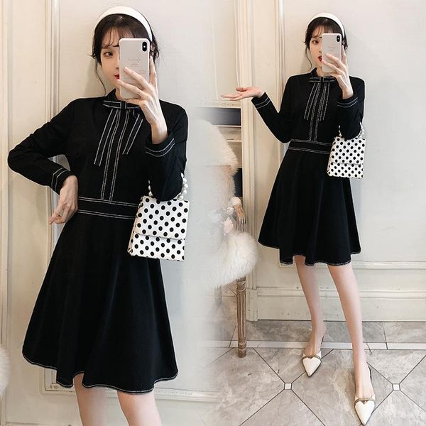 

maternity dresses 3072# clothes nursing spring autumn long sleeves thin loose stylish dress for pregnant women mom, White