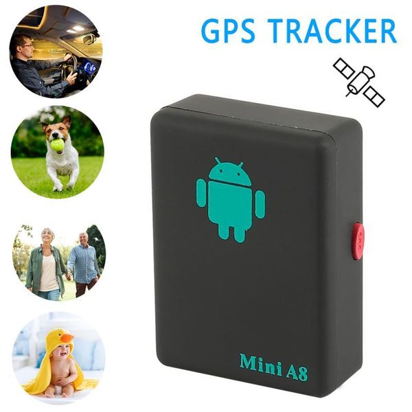 

car gps & accessories a8 mini tracker gsm/gprs real time tracking locator device anti-lost for vehicles children pet monitoring