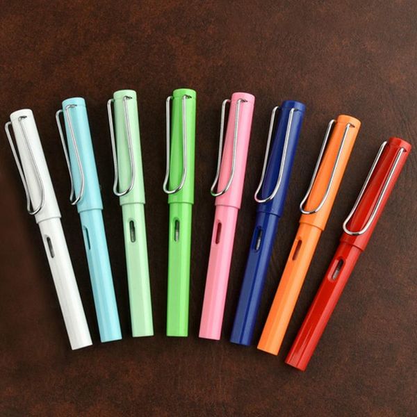 

fountain pens aluminum alloy pen fine nib 0.5mm colorful 12 colors for choice school student office statione#920