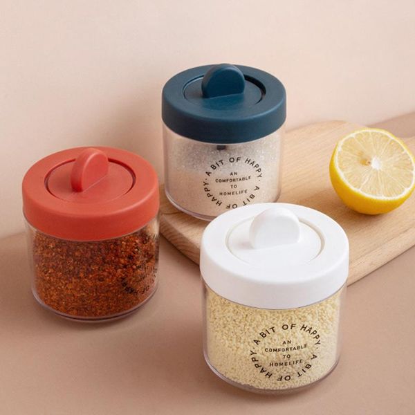 

storage bottles & jars spoon lid seasoning bottle kitchen moisture-proof box sugar salt jar household combination set