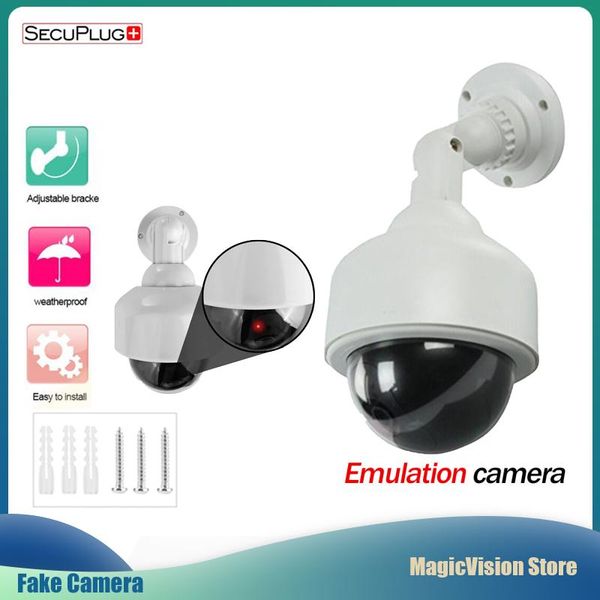 

dummy fake camera cctv surveillance shop home security led light simulation waterproof outdoor ip cameras