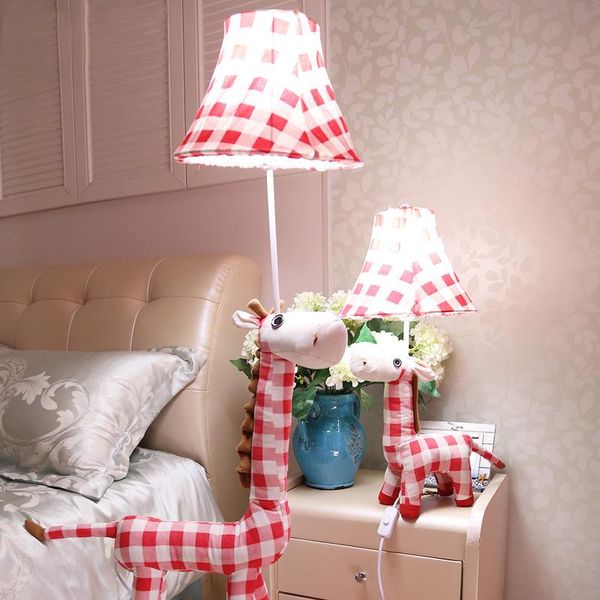 

cartoon gift kids room creative bedroom bedside elk floor lamps led eye protection standing e27 bulb animal model lighting