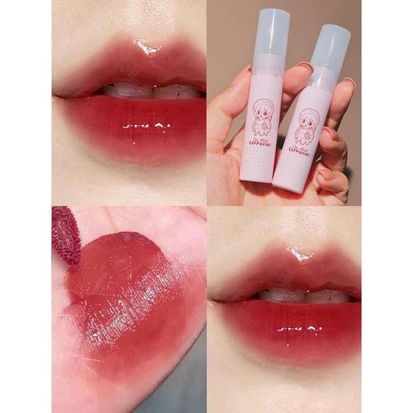 

lip gloss long lasting waterproof lipstick korean style makeup cappuvini water luminous gel clear and light mirror glaze
