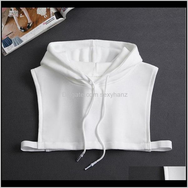 

blouses shirts womens clothing apparel drop delivery 2021 hooded white women detachable shirt necktie false collar female fake kragen sahte