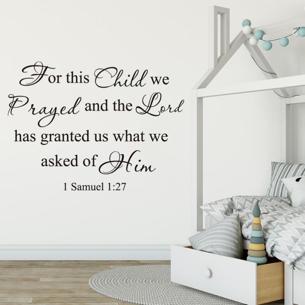 

1:27 for this child we prayed wall art stickers decals wallpapers