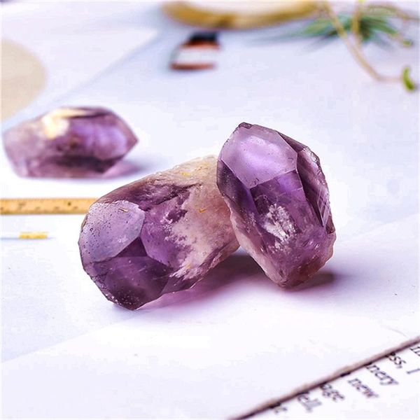 

decorative objects & figurines natural amethyst crystals single wand small backbone crystal cluster point