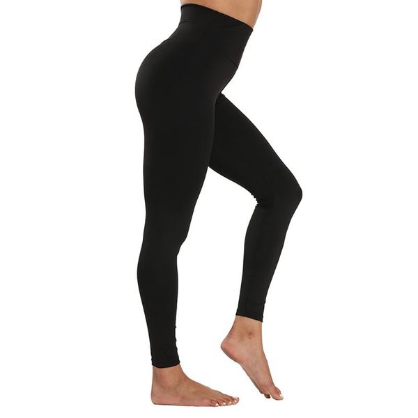 

push up leggings for women solid color fitness lady gym high waist sports casual leggins women's, Black