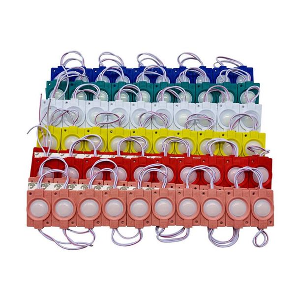 

modules 500pcs/lot dc12v 24v 2.4w injection cob led module light with milky pc lens for advertising sign box shop banner wholesale