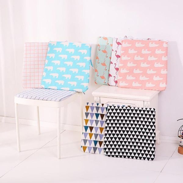 

cushion/decorative pillow flamingo grid bear pattern seat cushions square soft chair pad non-slip sofa cushion home decoration