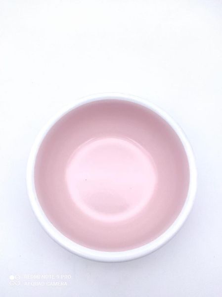 

bowls enamel bowl 12 cm inner pink cord and outside white