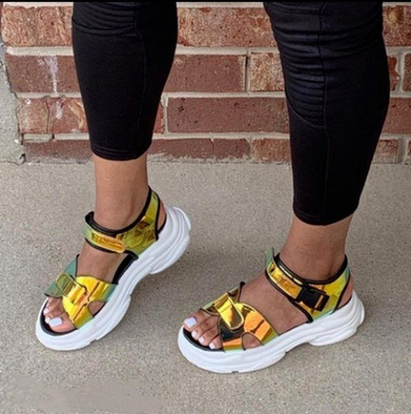 

sandals low heels light women summer ladies vintage pu leather flat shoes woman chunky zapatos de mujer sandalias sa0725, Black