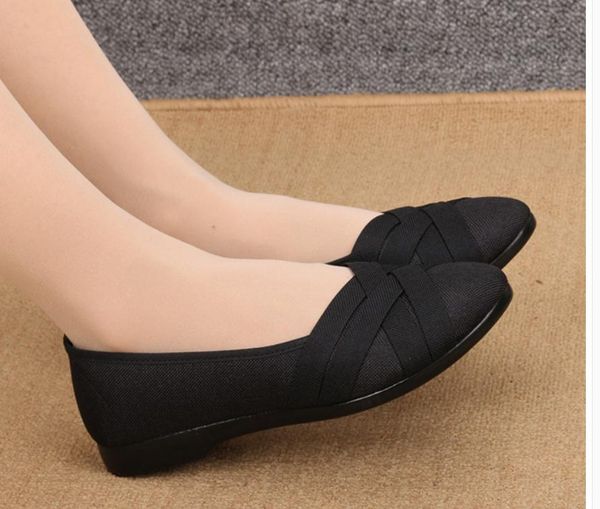 

women's shoes spring and autumn flat bottom round head @380, Black